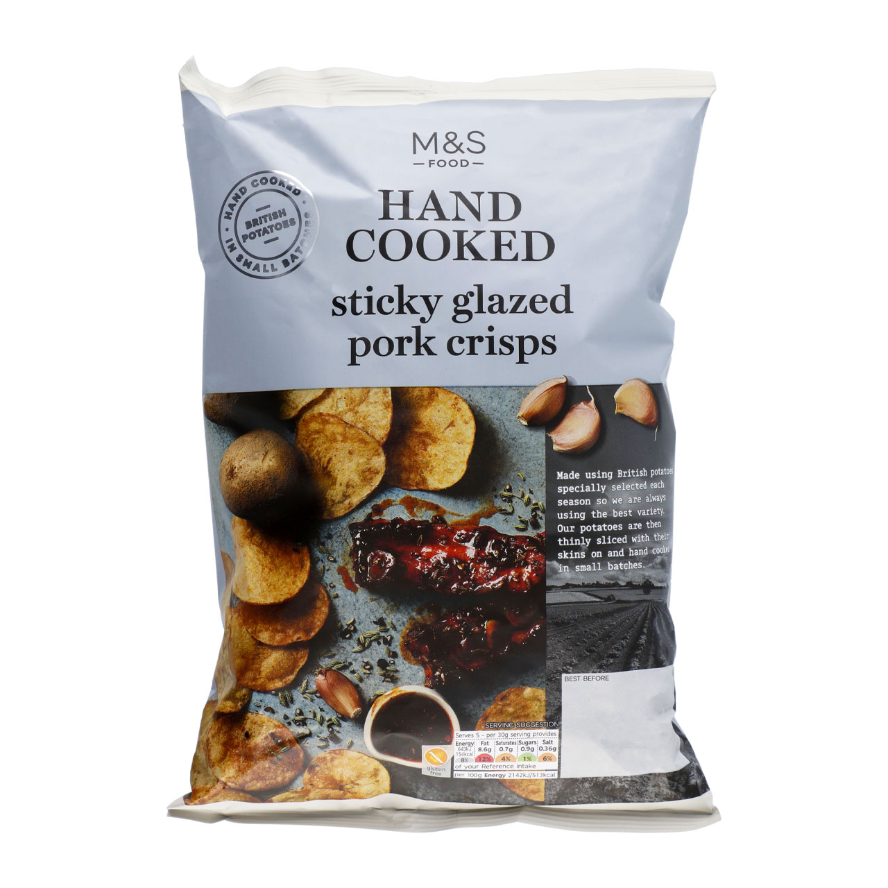 HAND COOKED STICKY GLAZED PORK CRISPS | 150 gr