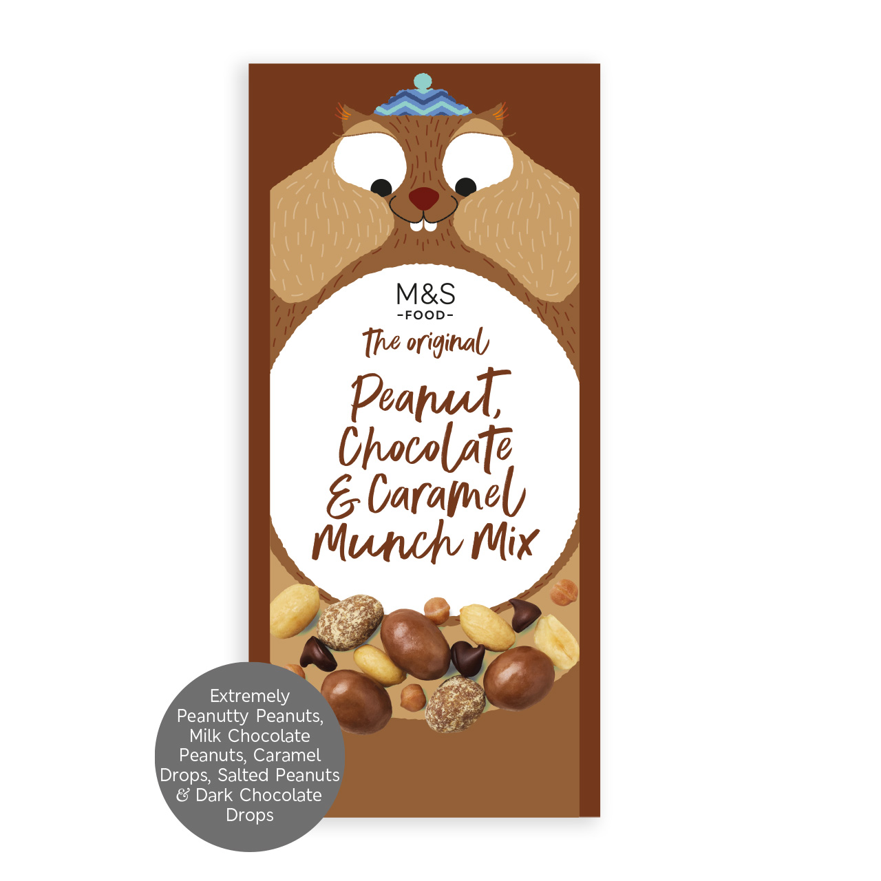 PEANUT CHOCOLATE & CARAMEL MUNCH MIX | 40 gr